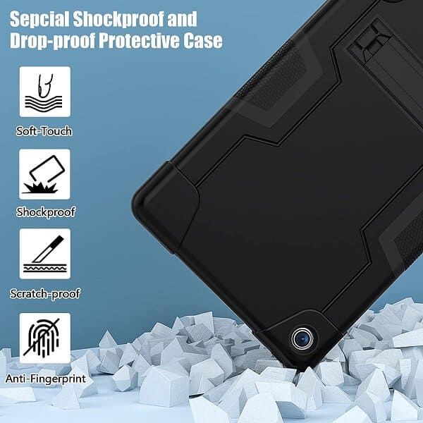 Lenovo Tab M10 Plus 3rd Gen 10.6 Inch 2022 TB125FU /TB128FU /TB128XU Hybrid Fancy Shockproof Heavy Duty Kickstand Case Cover (Rose Gold) Lenovo Tab M10 Plus 3rd Gen 10.6 Inch 2022 TB125FU /TB128FU /TB128XU Hybrid Fancy Shockproof Heavy Duty Kickstand Case Cover (Rose Gold)